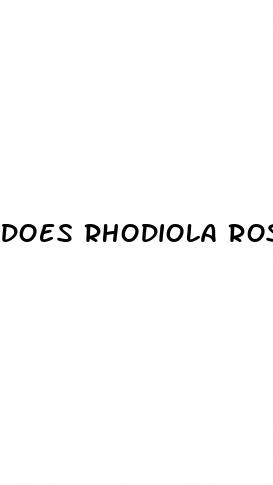 does rhodiola rosea help erectile dysfunction