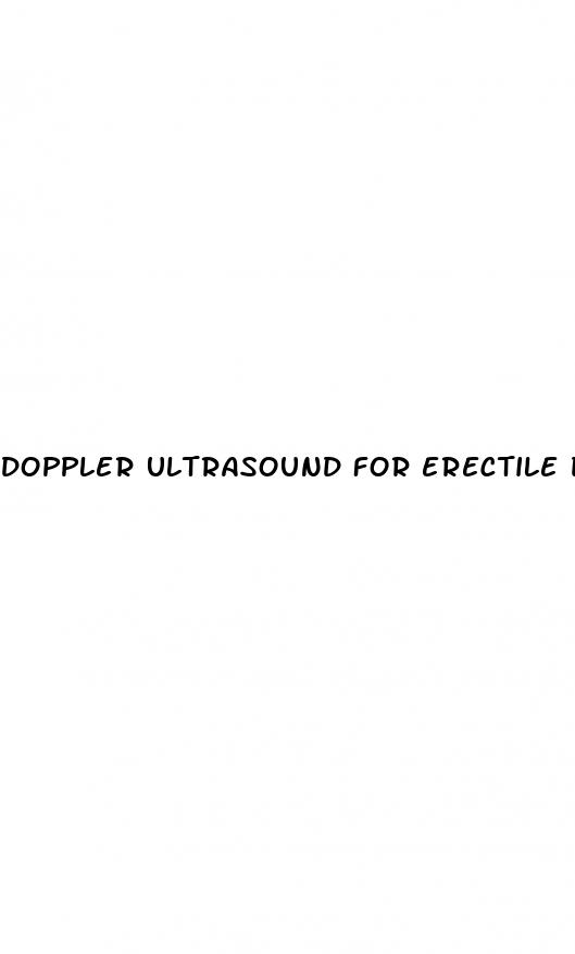 doppler ultrasound for erectile dysfunction