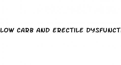 low carb and erectile dysfunction
