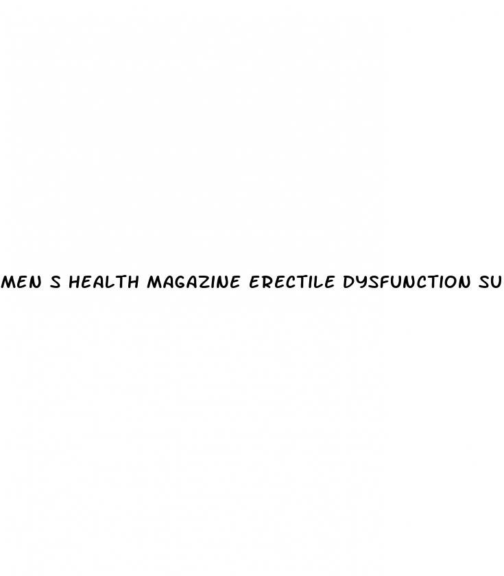 men s health magazine erectile dysfunction supplements