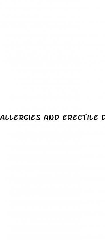allergies and erectile dysfunction