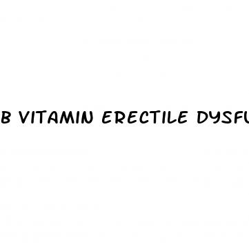 b vitamin erectile dysfunction