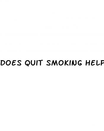 does quit smoking help erectile dysfunction