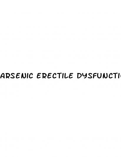 arsenic erectile dysfunction