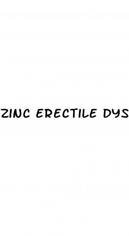 zinc erectile dysfunction treatment