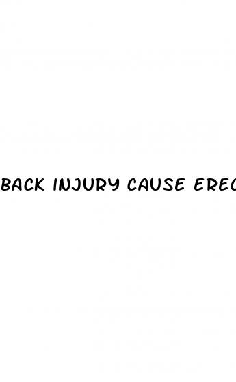 back injury cause erectile dysfunction