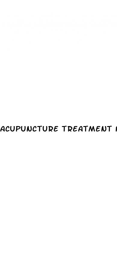acupuncture treatment for erectile dysfunction