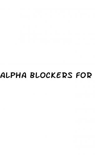 alpha blockers for erectile dysfunction