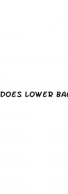 does lower back pain cause erectile dysfunction