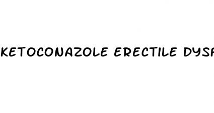 ketoconazole erectile dysfunction