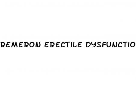 remeron erectile dysfunction