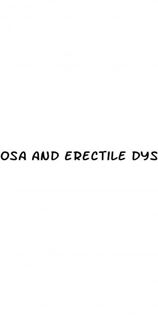 osa and erectile dysfunction