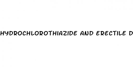 hydrochlorothiazide and erectile dysfunction