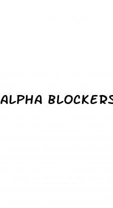 alpha blockers to treat erectile dysfunction
