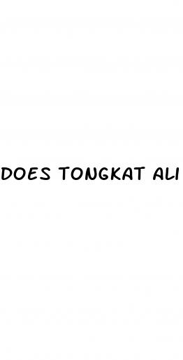 does tongkat ali work for erectile dysfunction