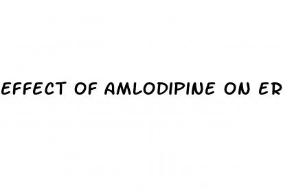 effect of amlodipine on erectile dysfunction