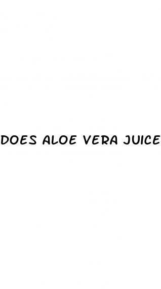 does aloe vera juice help erectile dysfunction