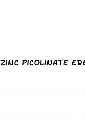 zinc picolinate erectile dysfunction