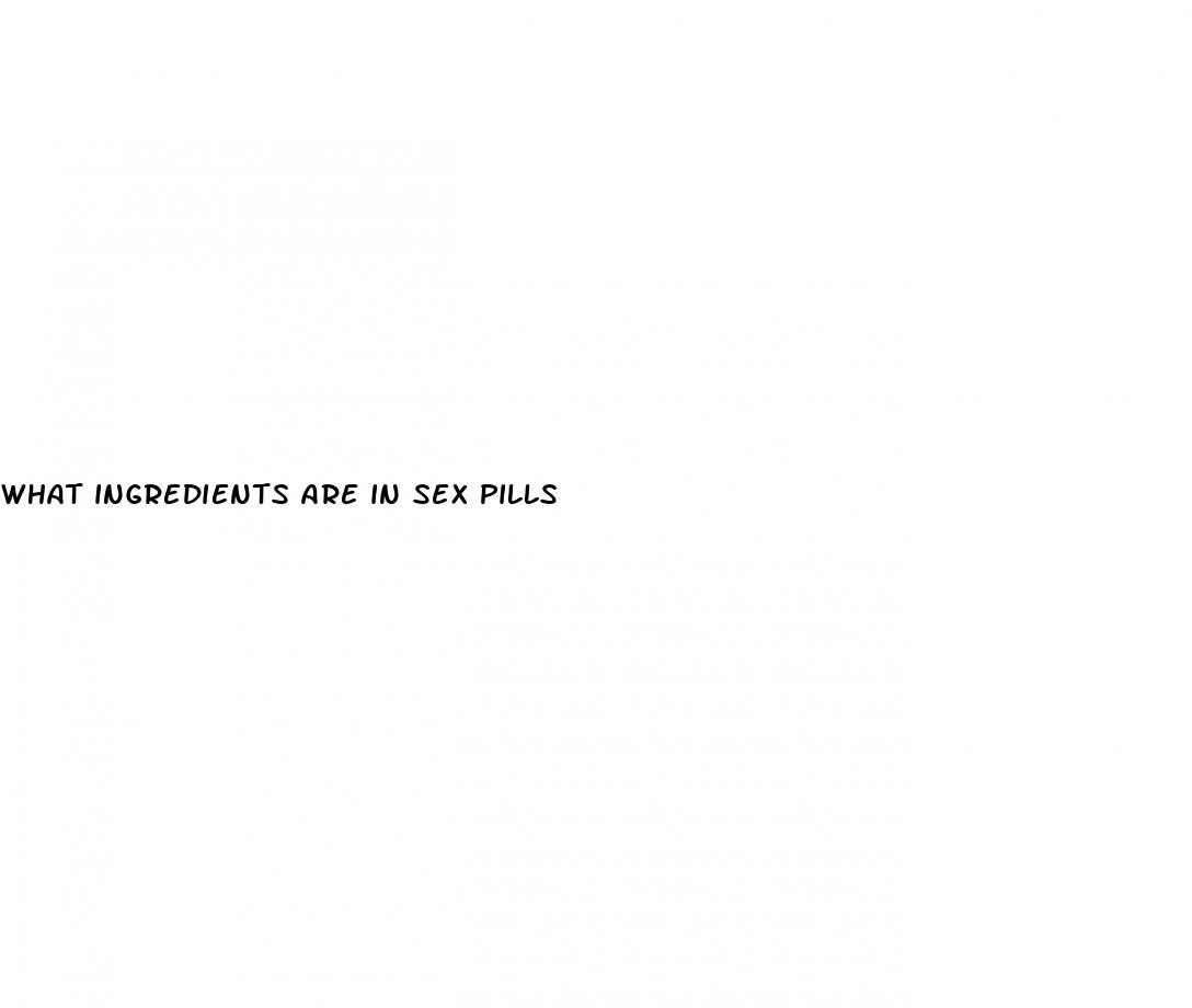 what ingredients are in sex pills