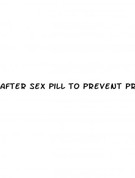 after sex pill to prevent pregnancy