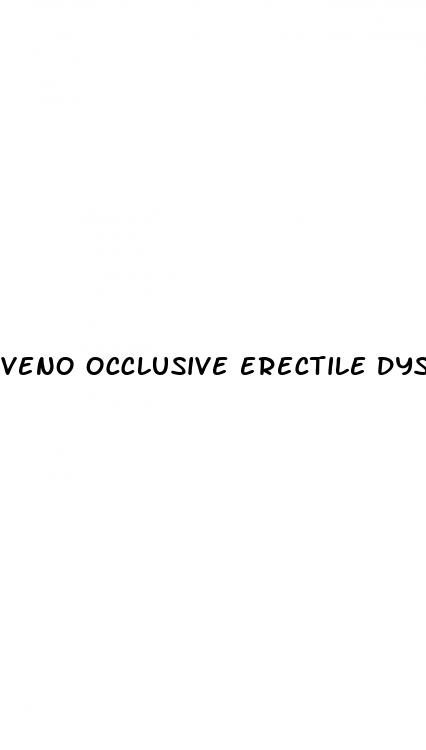 veno occlusive erectile dysfunction
