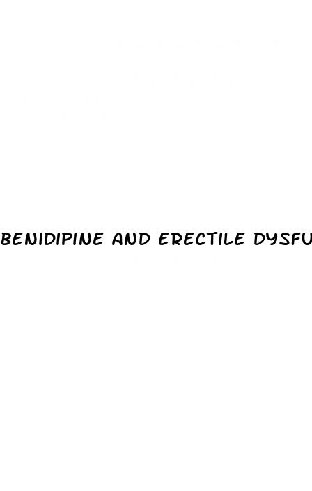 benidipine and erectile dysfunction