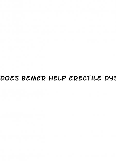does bemer help erectile dysfunction