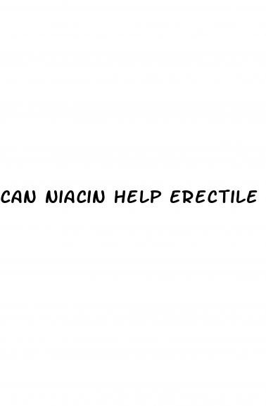 can niacin help erectile dysfunction