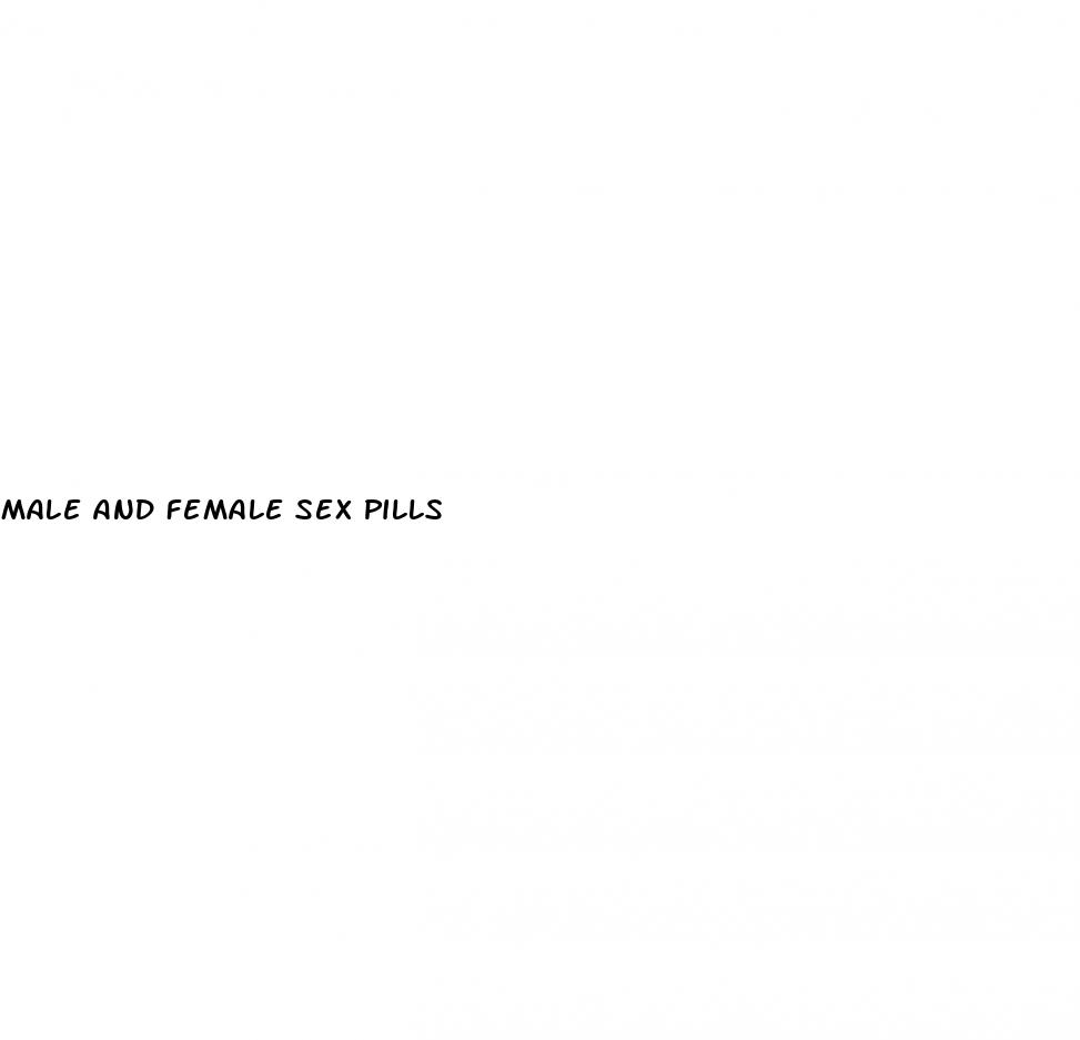 male and female sex pills