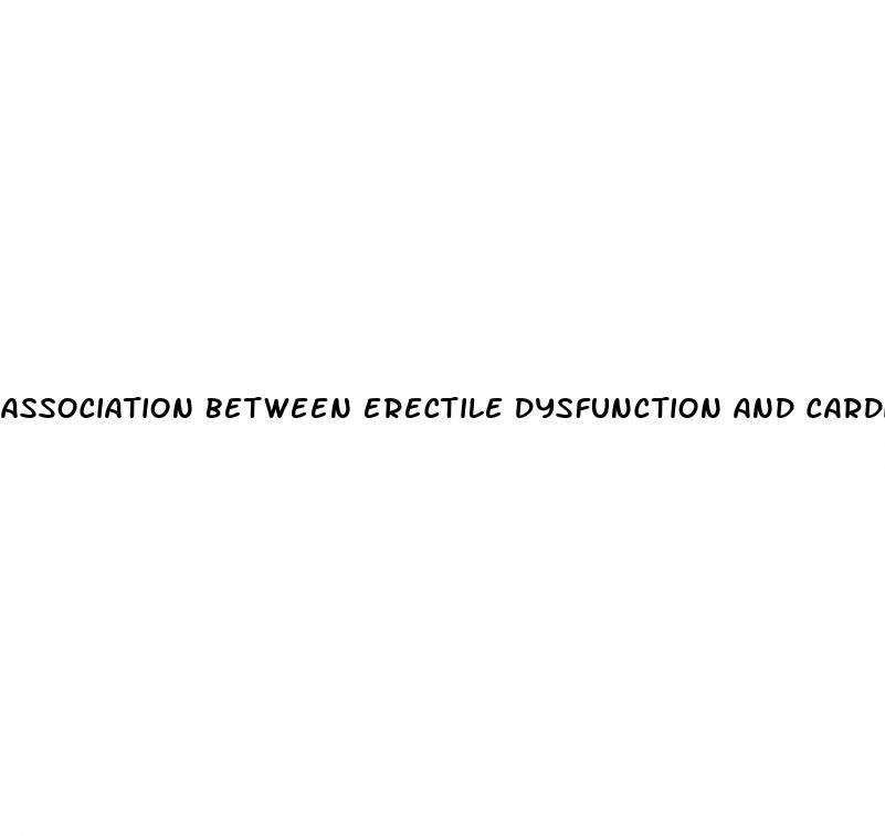 association between erectile dysfunction and cardiovascular disease