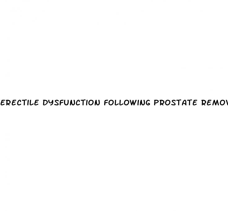 erectile dysfunction following prostate removal