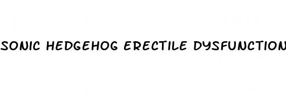 sonic hedgehog erectile dysfunction