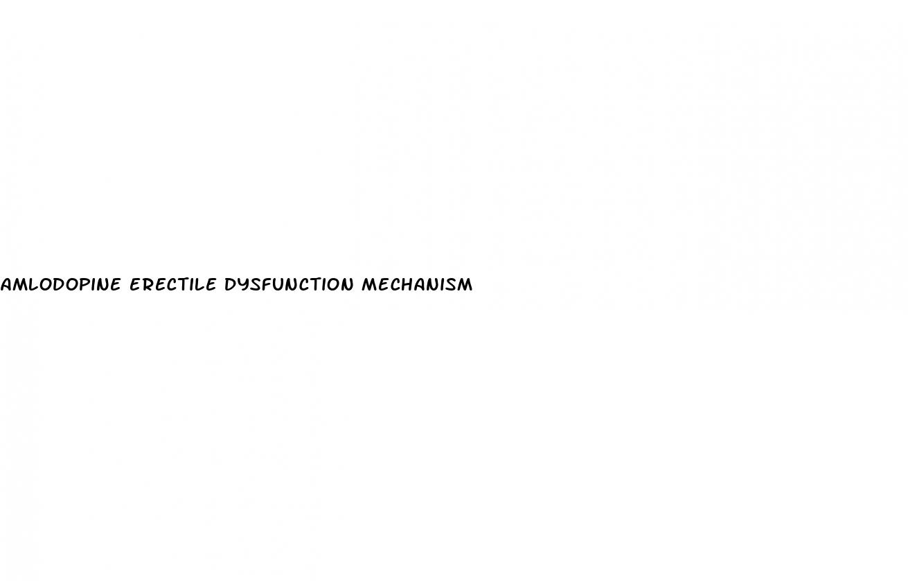 amlodopine erectile dysfunction mechanism