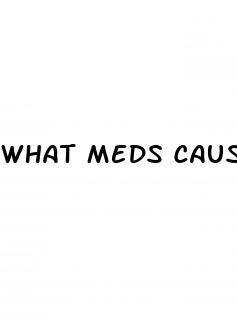what meds cause erectile dysfunction