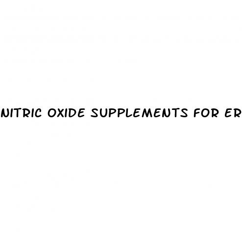 nitric oxide supplements for erectile dysfunction