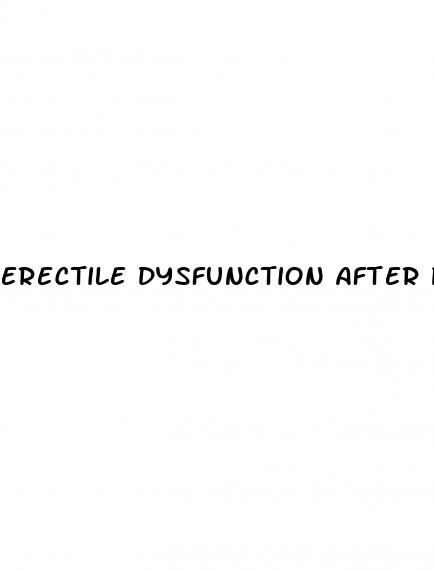 erectile dysfunction after prostate radiation