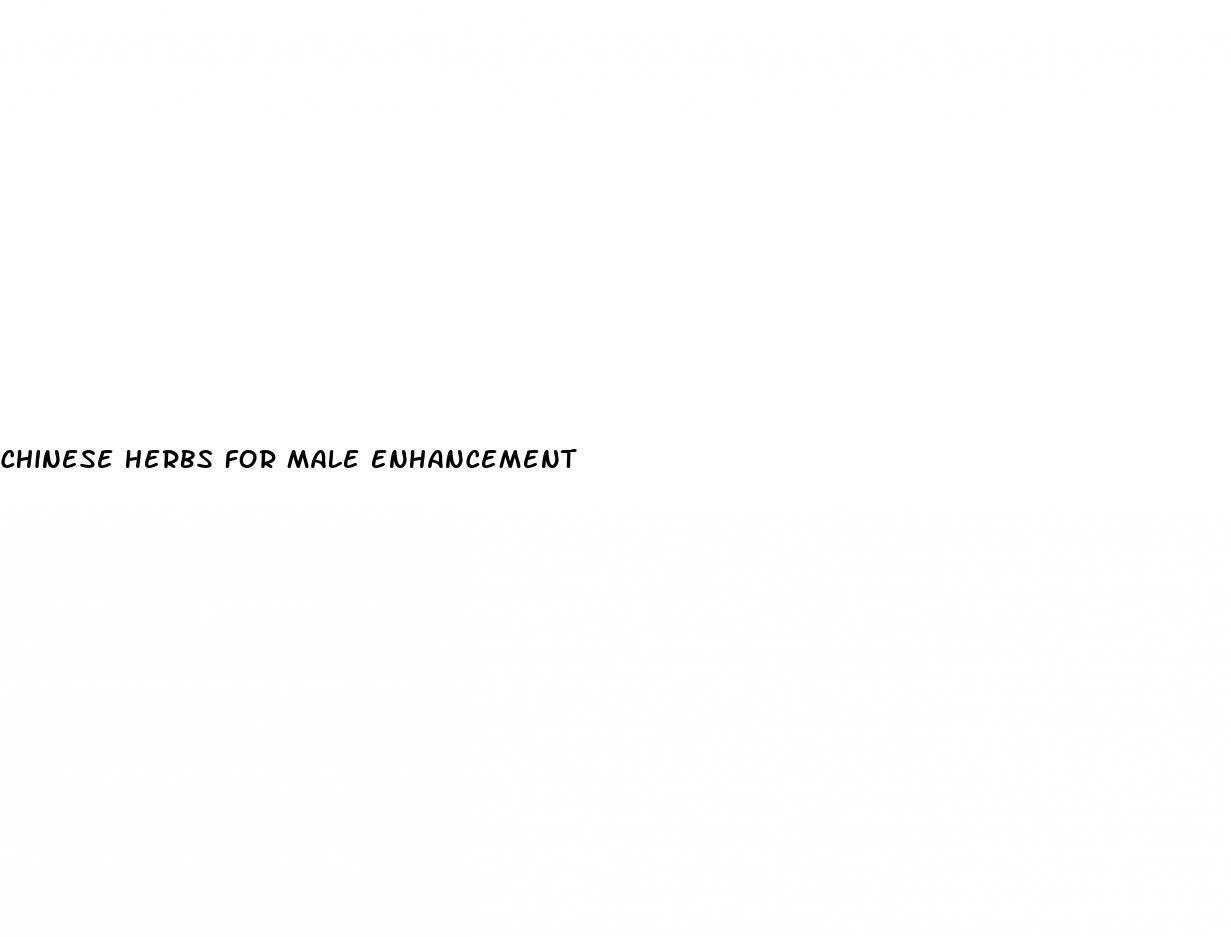 chinese herbs for male enhancement