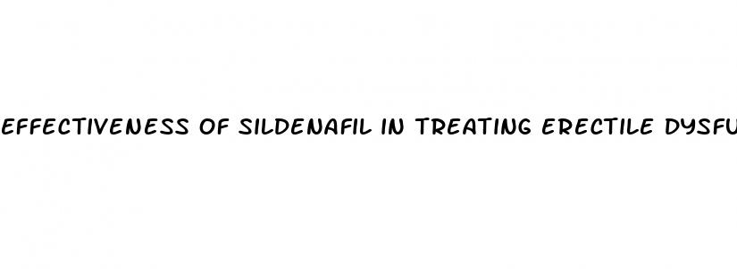 effectiveness of sildenafil in treating erectile dysfunction in ptsd patients