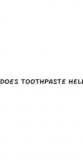 does toothpaste help erectile dysfunction