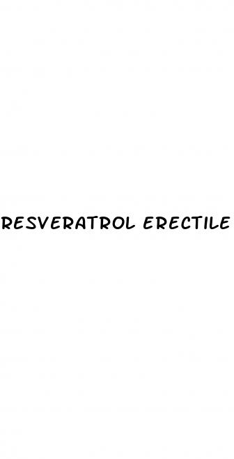 resveratrol erectile dysfunction