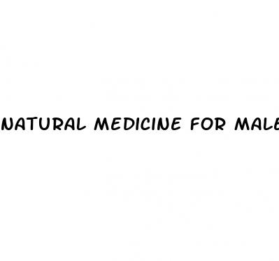 natural medicine for male erectile dysfunction