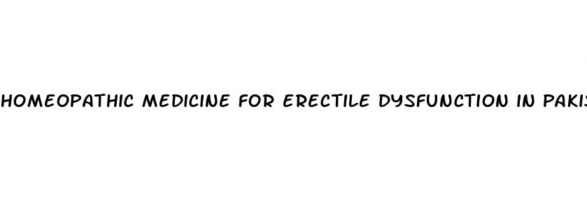 homeopathic medicine for erectile dysfunction in pakistan