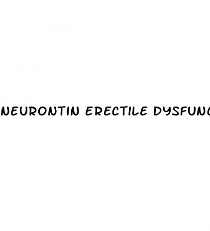 neurontin erectile dysfunction