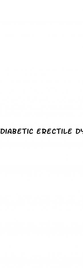 diabetic erectile dysfunction medication