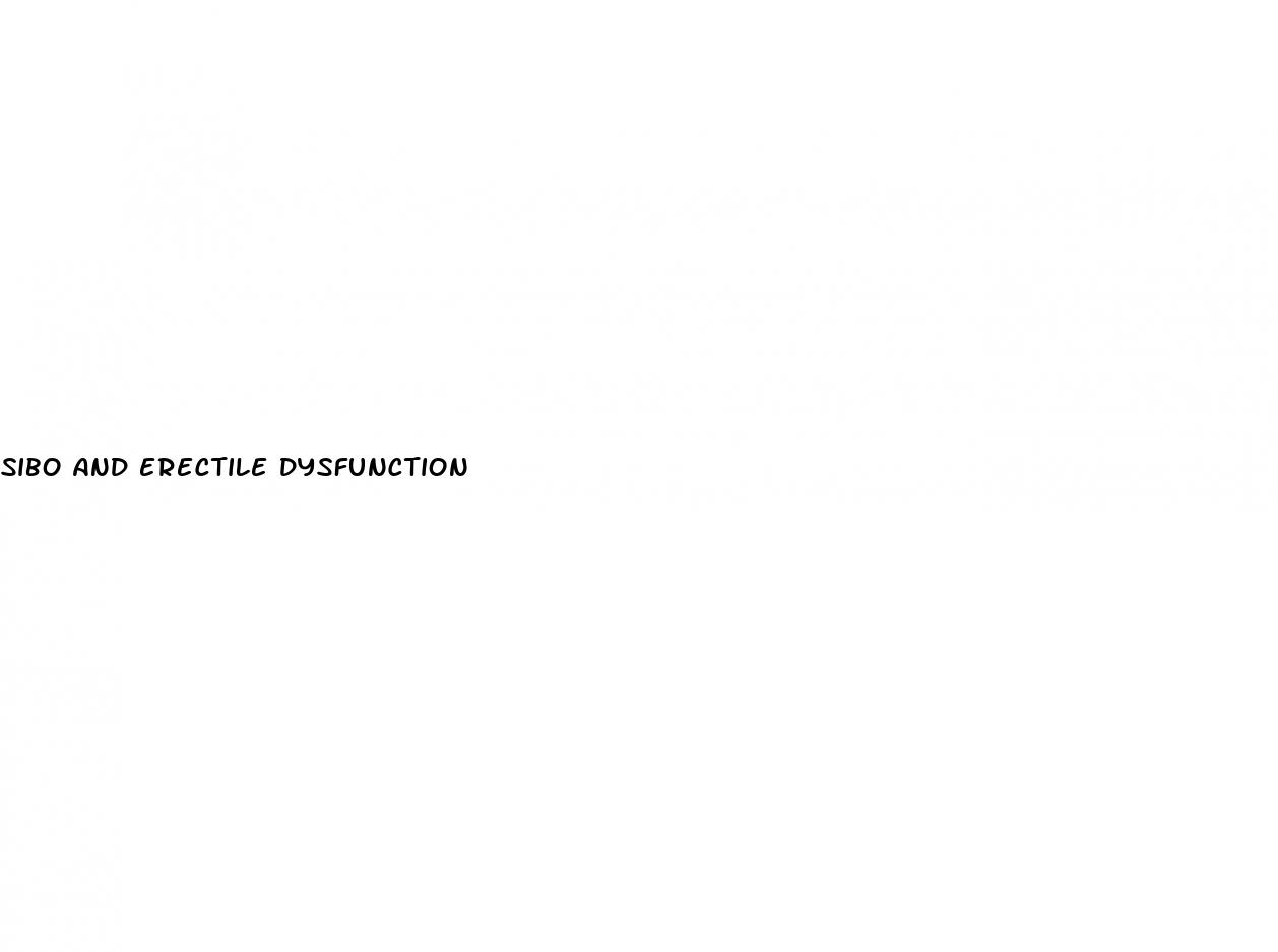 sibo and erectile dysfunction