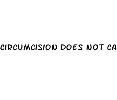 circumcision does not cause erectile dysfunction