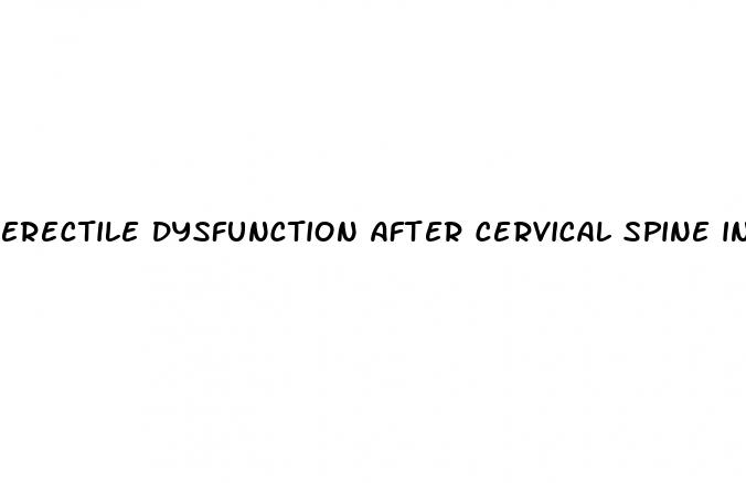 erectile dysfunction after cervical spine injury