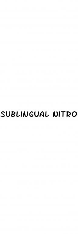 sublingual nitroglycerin erectile dysfunction