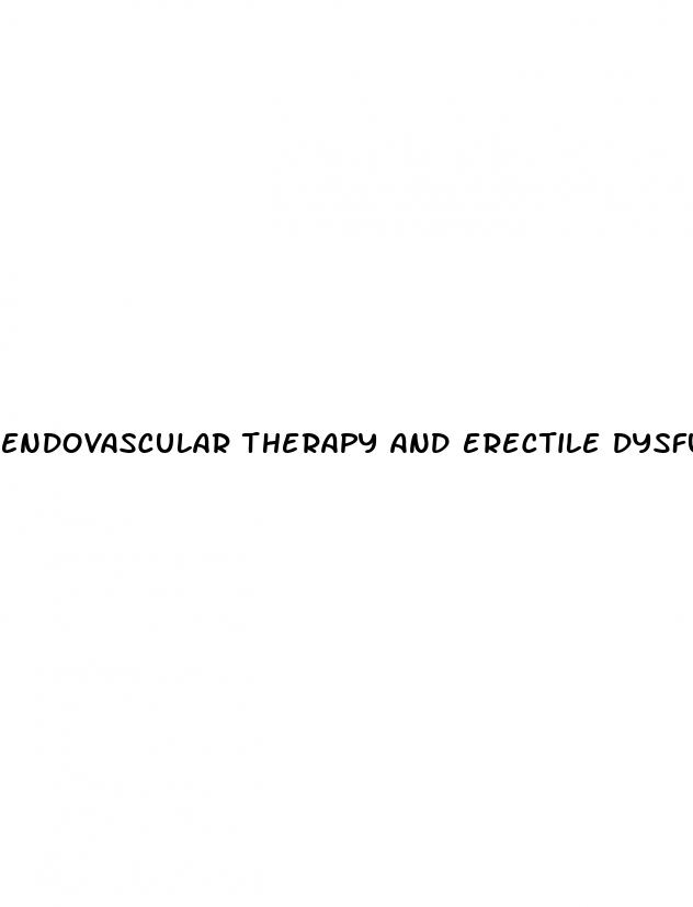 endovascular therapy and erectile dysfunction