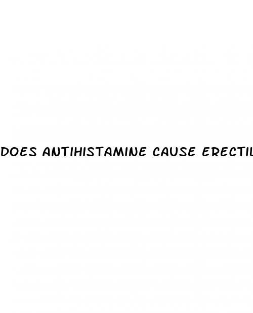 does antihistamine cause erectile dysfunction